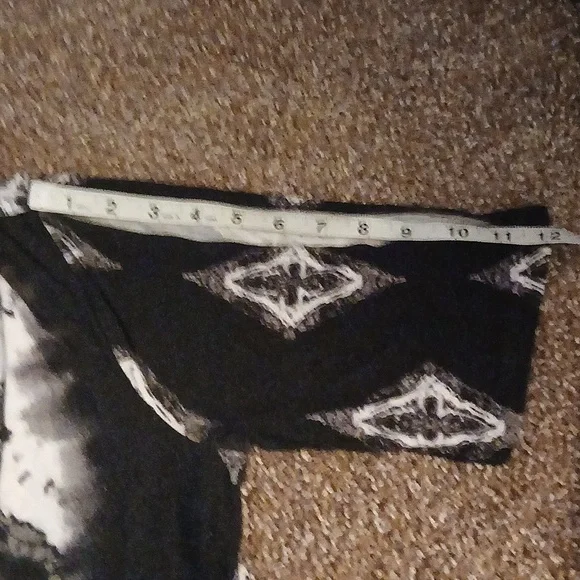 Soma womens black and white abstract pattern wrap midi dress size large - Picture 12 of 12